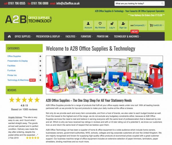 A2B Office Supplies Manchester office stationery company OfficeSource
