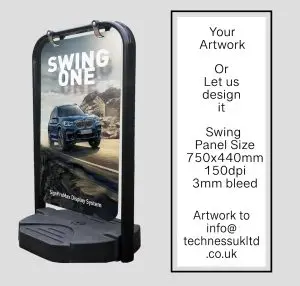 A2 Swing Pavement Sign A-Board Display