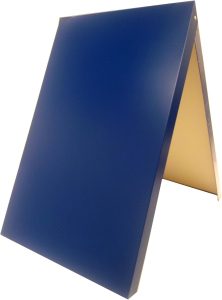Blue Metal Magnetic A-Board Pavement Sign
