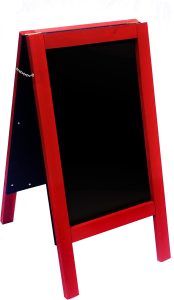 Red 80cm x 40cm Waterproof Chalkboard A-Frame